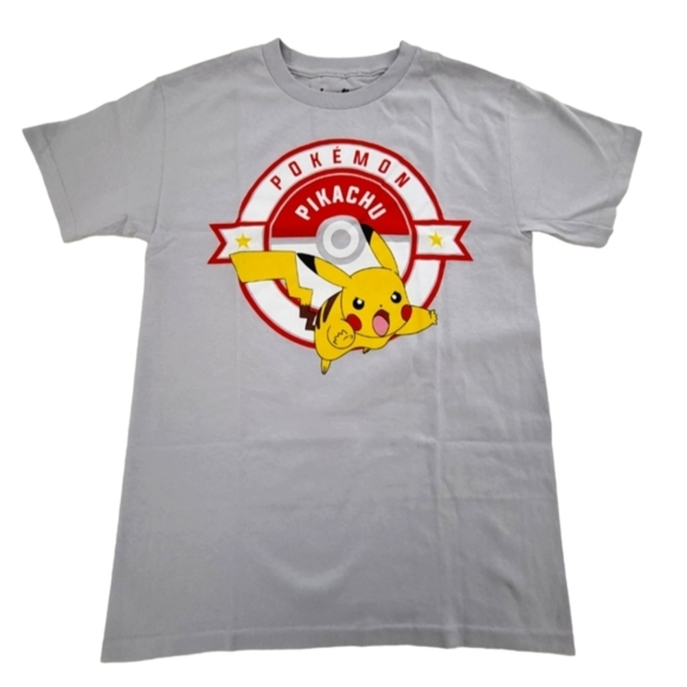 Men's Nintendo Pokemon Pikachu Graphic Print T-shirt in Slate Gray